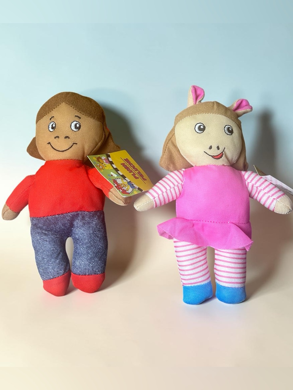 Arthur PBS Kids Francine & D.W. Plush Doll Set NWT